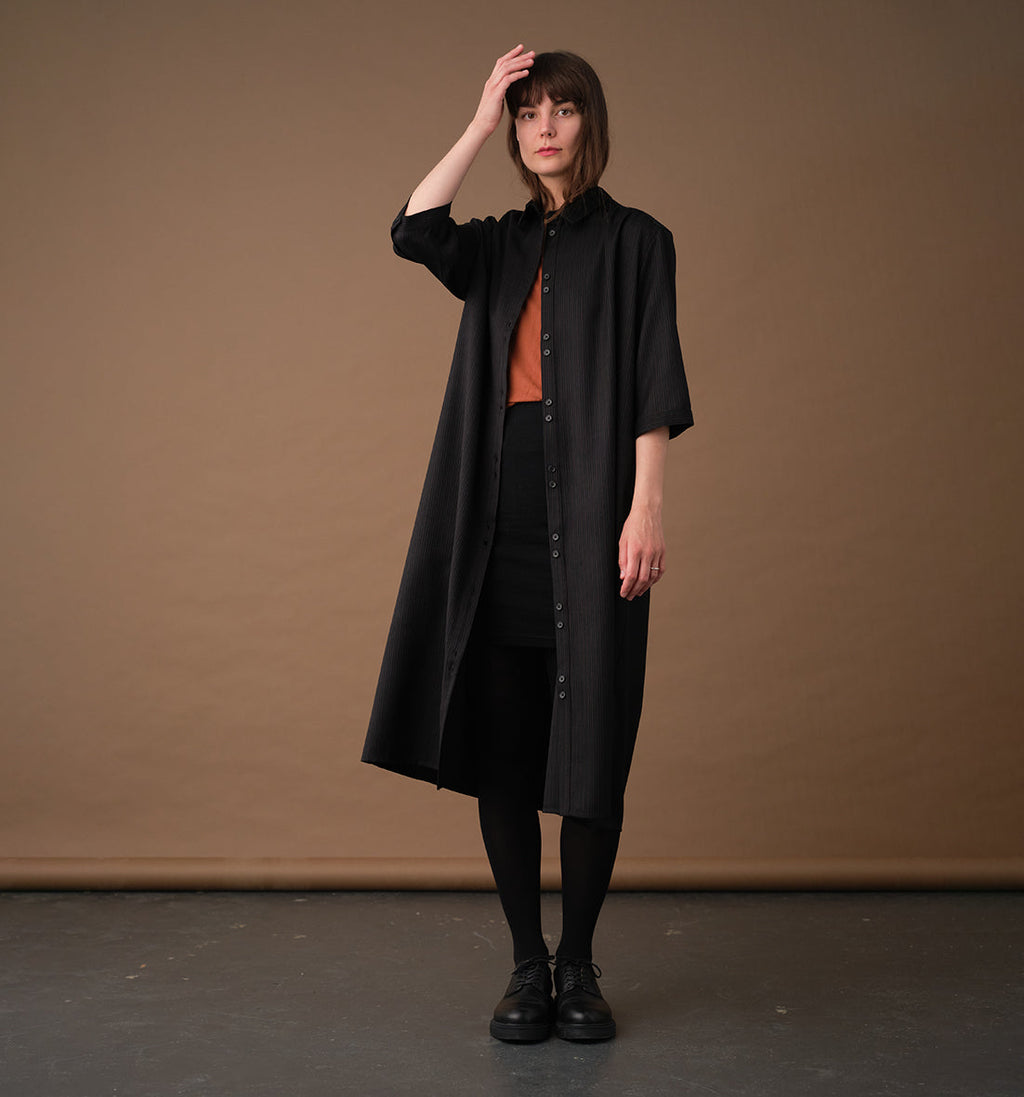 Maitlandmeg Svala Chalk Stripe Shirt Dress